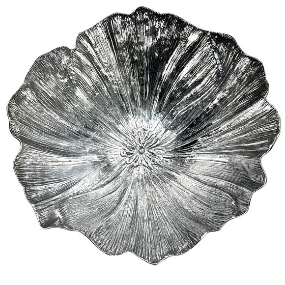 Michael Aram Rare Textured Poppy 13.5" Large Metal Salad Serving Bowl-Stunning - Picture 5 of 6